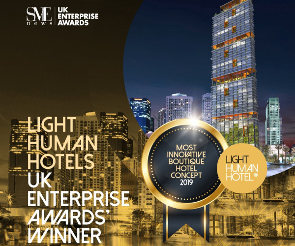 Light Human Hotels, winner of the Most Innovative Boutique Hotel’s 2019 UK Enterprise Awards.